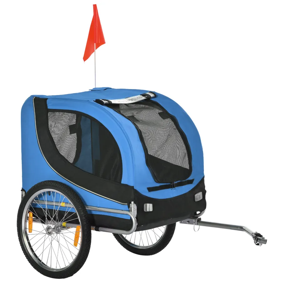 Dog Bike Trailer Pet Cat Carrier for Small Medium Puppy Travel Black and | Wag & Ride product image 1