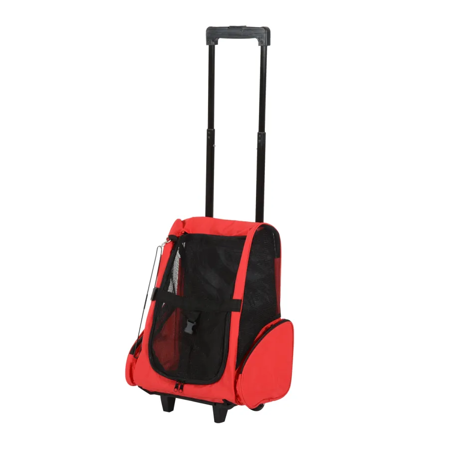 Pet Travel Backpack Bag Cat Puppy Dog Carrier with Trolley and Telescopic Handle | Wag & Ride product image 1
