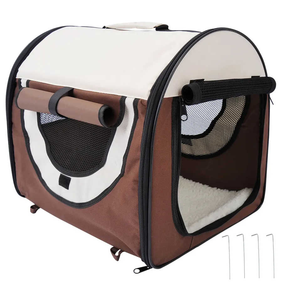 Folding Fabric Soft Pet Crate Dog Cat Travel Carrier Cage Kennel House | Wag & Ride product image 1