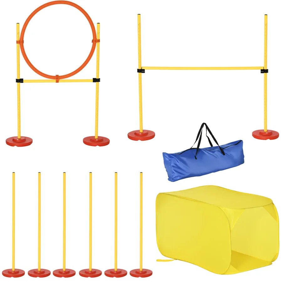 Outdoor 4 PCs Dog Pet Agility Training Equipment Backyard Starter Course Set | Wag & Ride product image 1