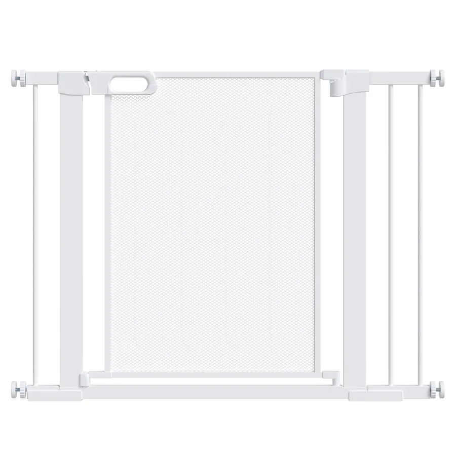 Pressure Fit Safety Gate for Doors, Dog Gate Auto Close, 75-103 cm White | Wag & Ride product image 1