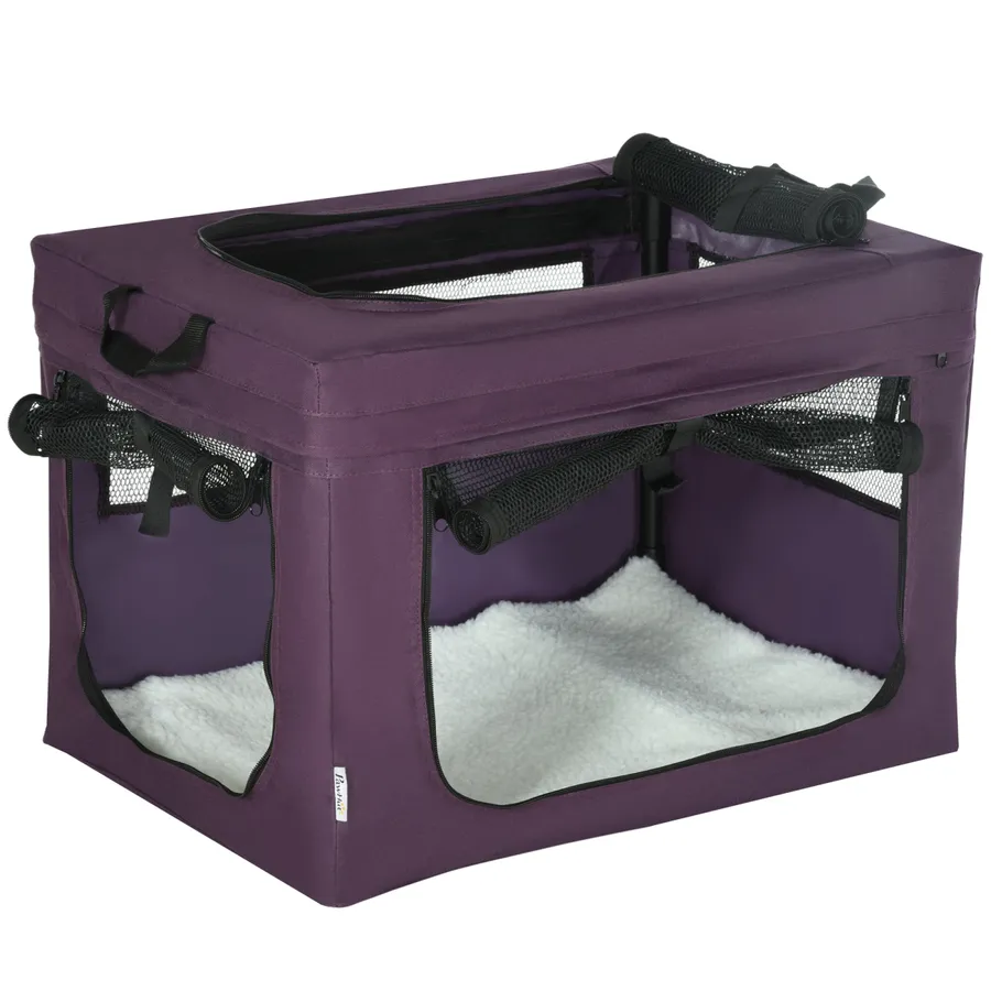 60cm Foldable Pet Carrier Cat Bag with Cushion, for Miniature Dogs | Wag & Ride product image 1