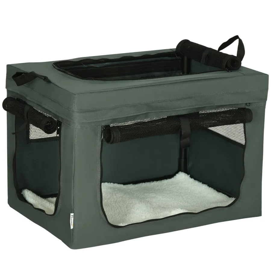 60cm Foldable Pet Carrier Cat Bag with Cushion for Cats and Miniature Dogs | Wag & Ride product image 1
