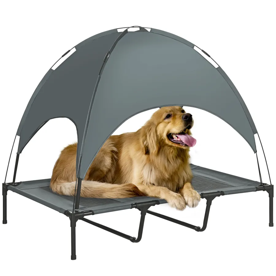 122 cm Elevated Pet Bed Dog Cot Tent with Canopy Instant Shelter Outdoor | Wag & Ride product image 1