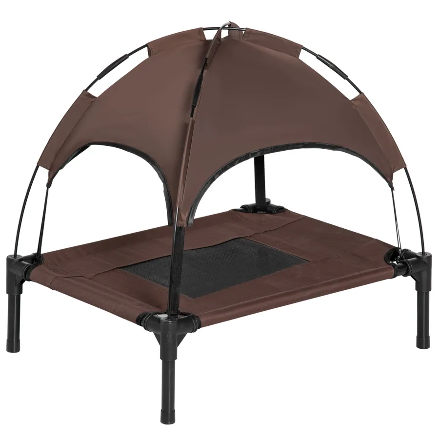61 cm Elevated Pet Bed Dog Cot Tent with Canopy Instant Shelter Outdoor | Wag & Ride product image 1