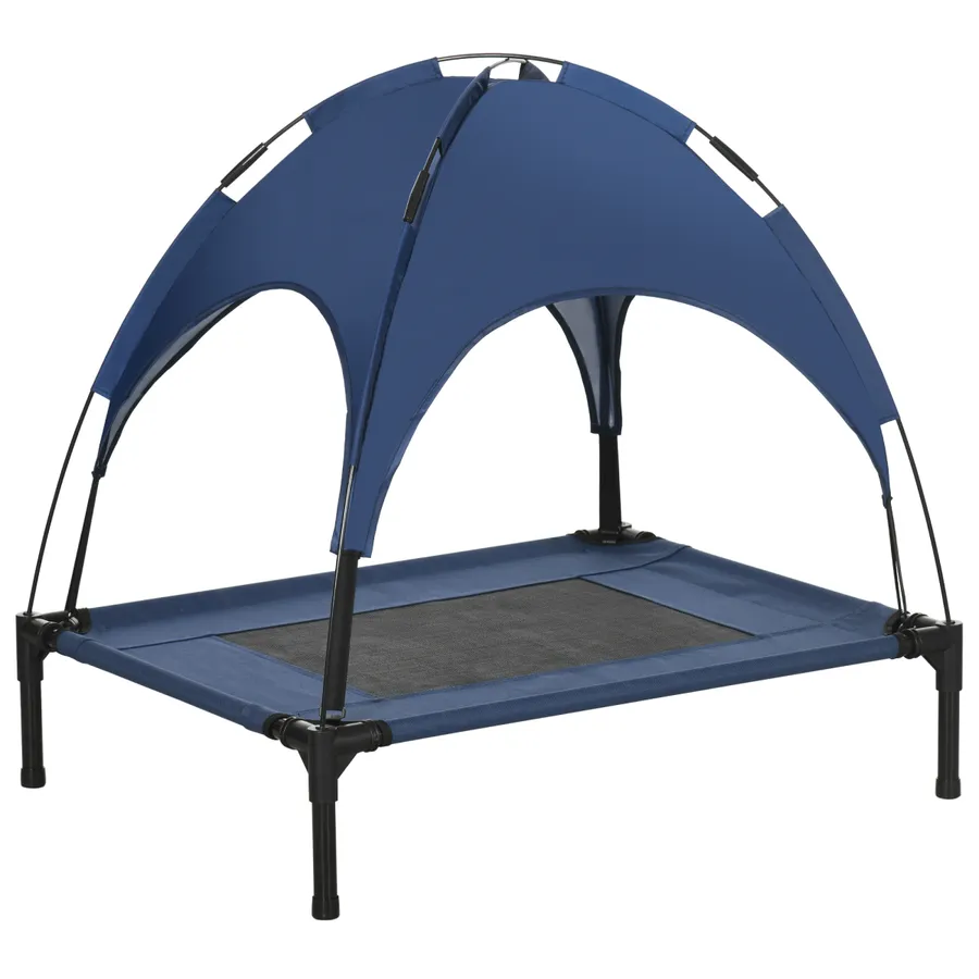 PawHut 76cm Elevated Dog Bed Cooling Raised Pet Cot UV Protection Canopy | Wag & Ride product image 1