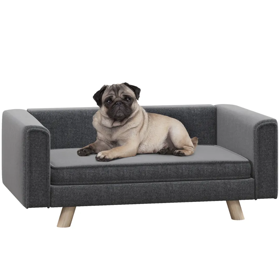 PawHut Elevated Dog Sofa Bed with Cushion for Medium and Small Dogs, | Wag & Ride product image 1