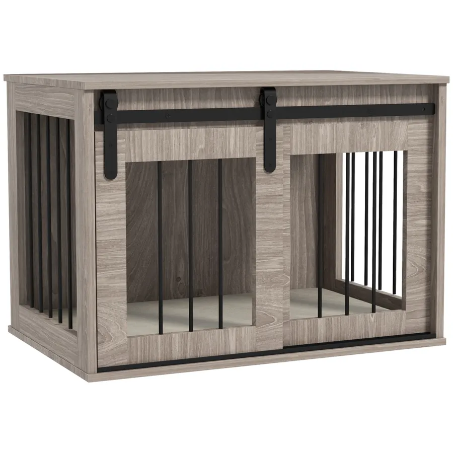 PawHut Dog Crate Furniture with Removable Cushion, for Medium Dogs | Wag & Ride product image 1