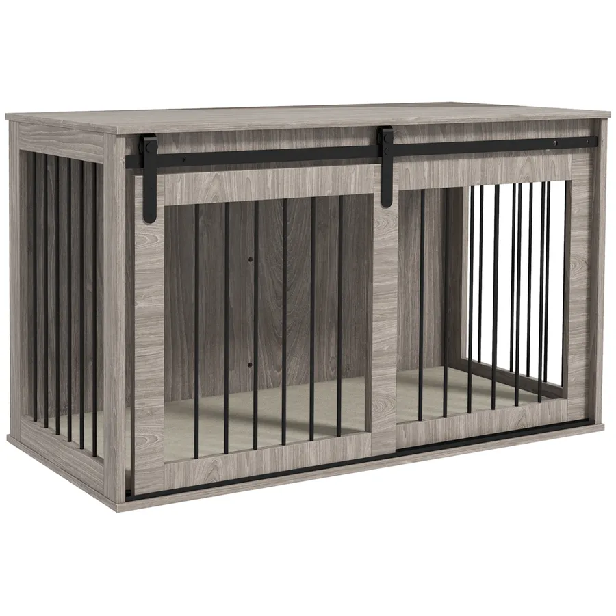 PawHut Dog Crate Furniture with Removable Cushion for XL Dogs | Wag & Ride product image 1