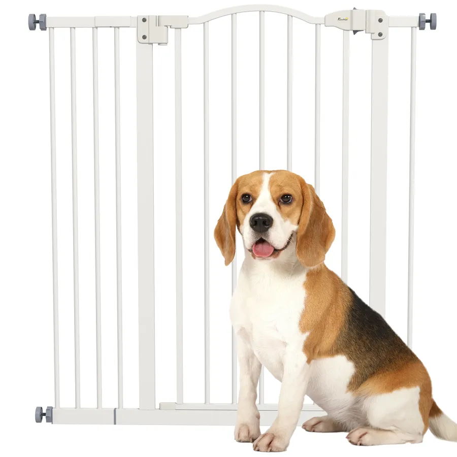 PawHut 74-94cm Adjustable Metal Pet Gate Safety Barrier with Auto-Close Door | Wag & Ride product image 1