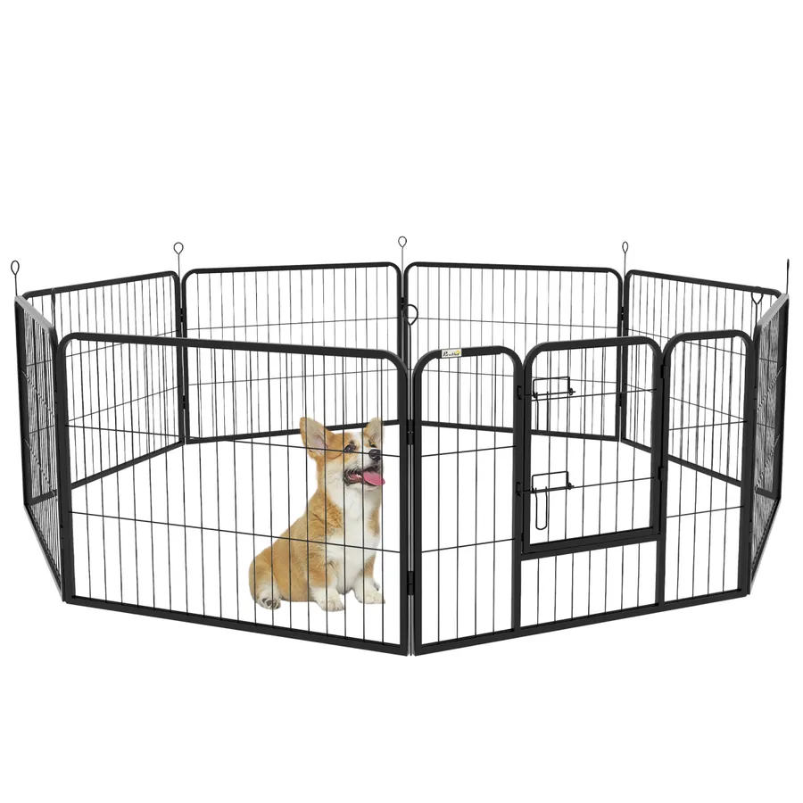 Pawhut Pet Pen Guinea Dog Pig Puppy Playpen Play House Steel Hutch Metel | Wag & Ride product image 1