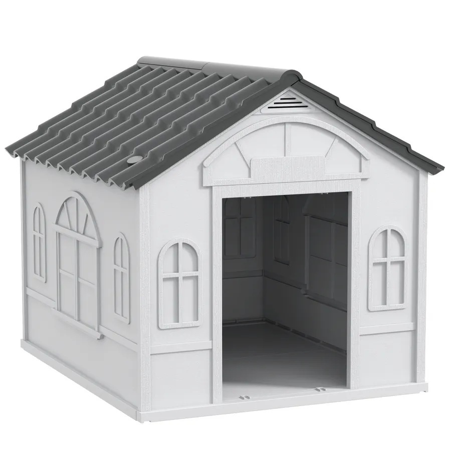 PawHut Weather-Resistant Dog House, Puppy Shelter for Medium Dogs | Wag & Ride product image 1