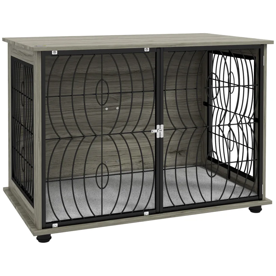 PawHut 29.5" Dog Crate Furniture End Table with Cushion for Medium Dogs | Wag & Ride product image 1