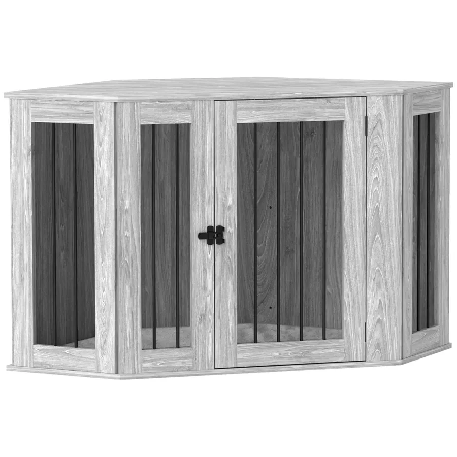 PawHut Dog Crate Furniture for Large Dogs with Cushion, Door | Wag & Ride product image 1