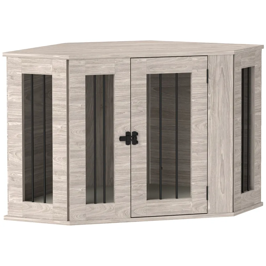 PawHut Dog Crate Furniture for Medium Dogs with Cushion, Door | Wag & Ride product image 1