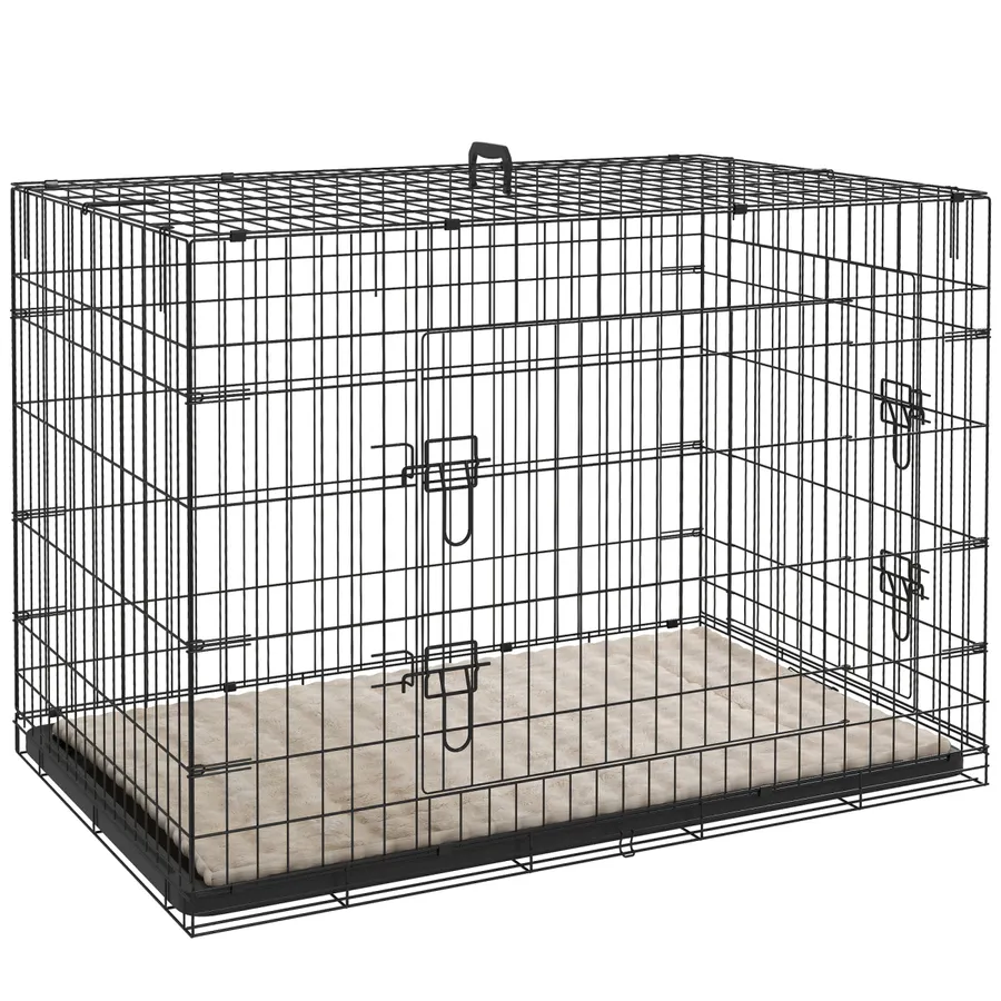 PawHut Dog Crate with 2 Doors, Tray, Soft Cushion, for Extra Small Dogs | Wag & Ride product image 1