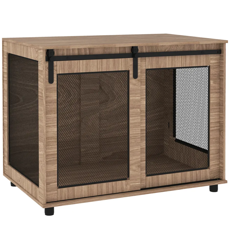 PawHut Dog Crate Furniture with Sliding Door, 80 x 58.5 x 63cm | Wag & Ride product image 1