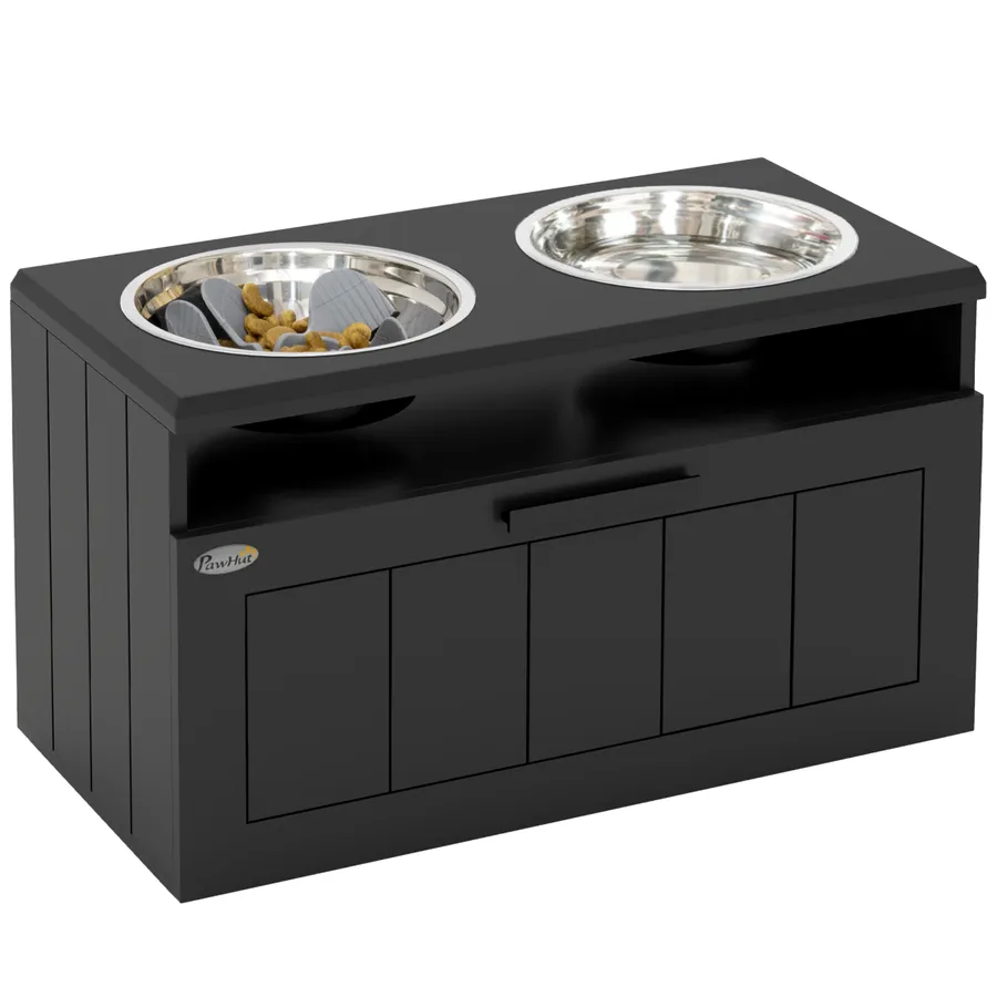 PawHut Raised Dog Bowl, Elevated Dog Bowls with Slow Feeder Dog Bowl | Wag & Ride product image 1