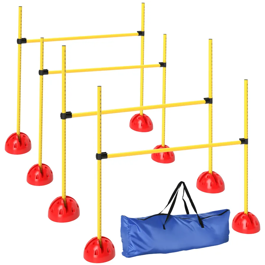 PawHut 4 Piece Dog Agility Equipment with 4 Hurdle Bar for Jump Training | Wag & Ride product image 1