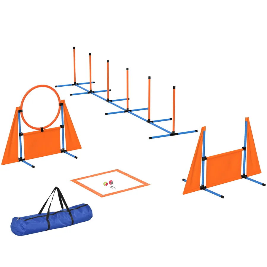 PawHut 6 Pieces Dog Agility Equipment, Obstacle Training Course Kit, | Wag & Ride product image 1