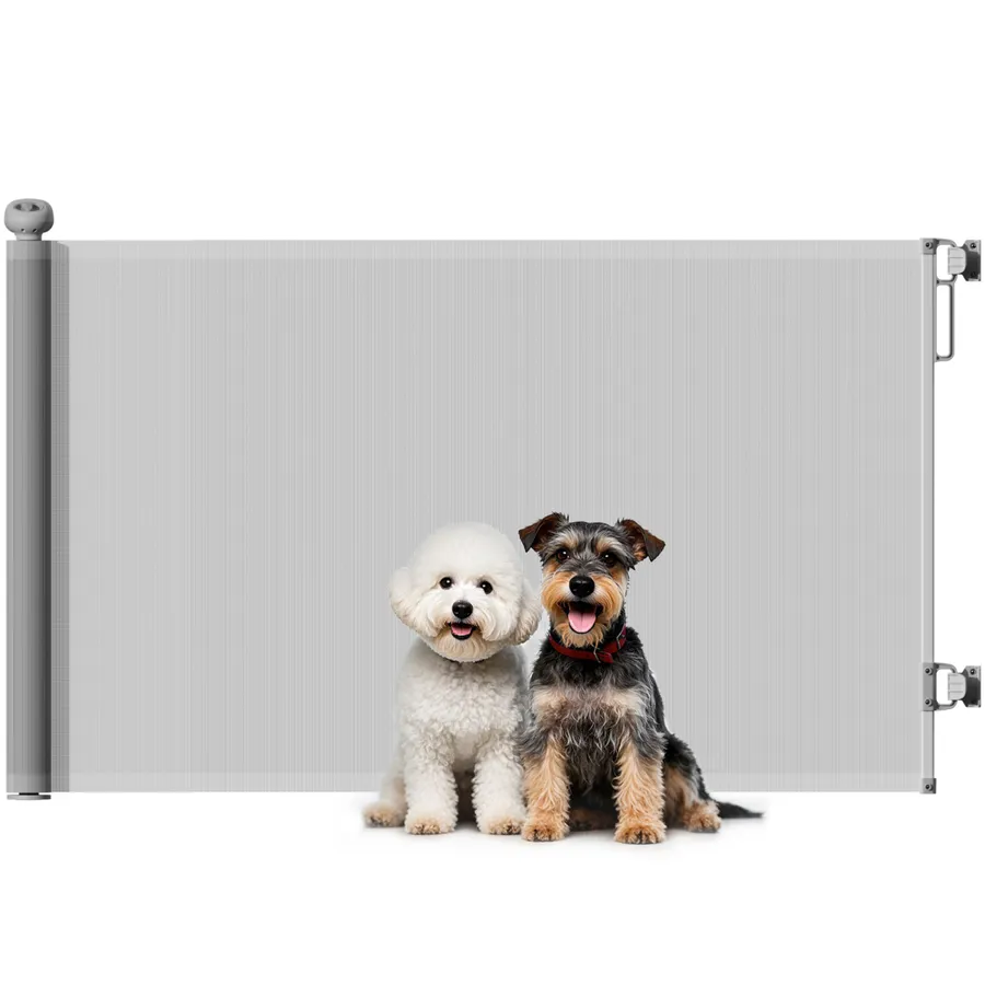 PawHut Retractable Stair Gate, Dog Gate Extends Up to 140 cm Wide | Wag & Ride product image 1