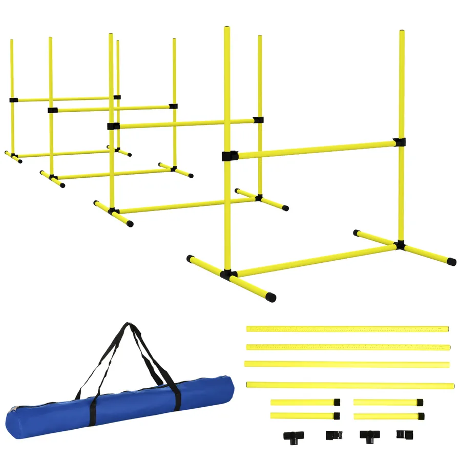 PawHut 4 Pieces Dog Agility Training Equipment with Carrying Bag | Wag & Ride product image 1