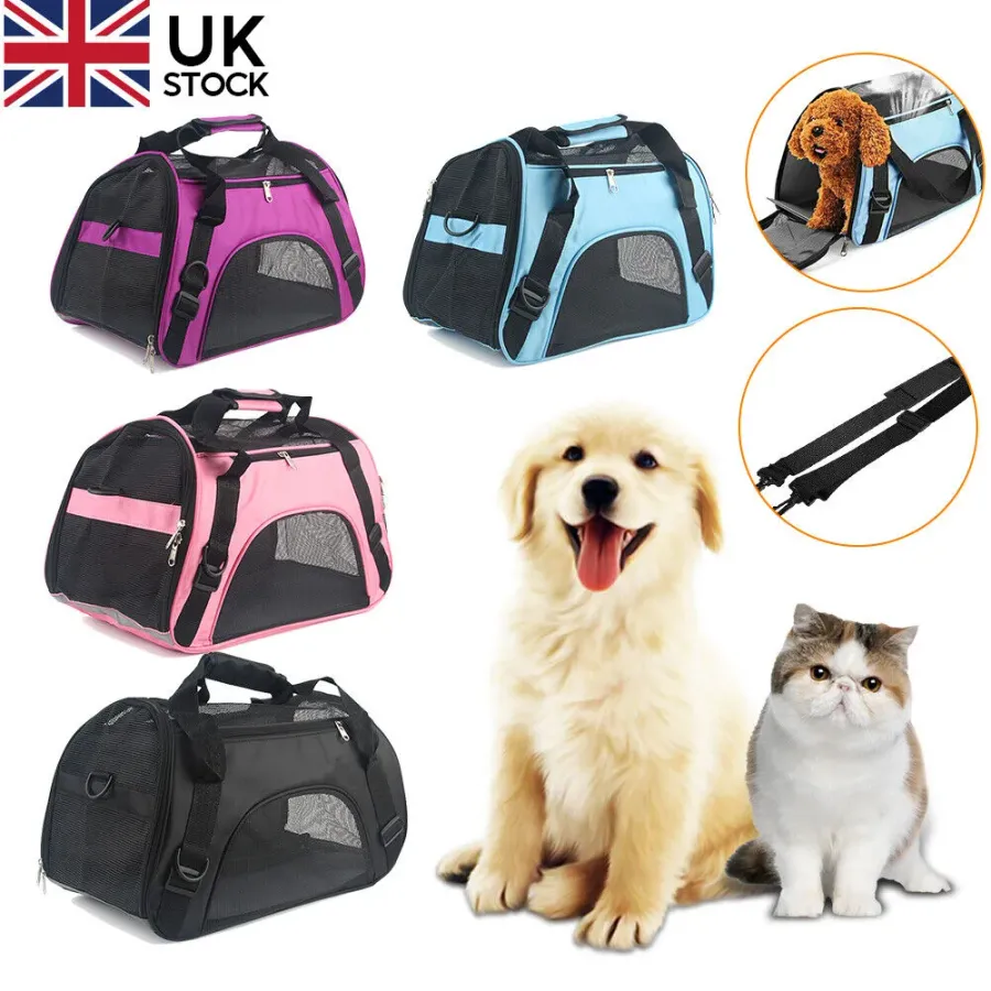 Large Pet Carrier Bag AVC Portable Soft Fabric Fold Dog Cat Puppy Travel Bag | Wag & Ride product image 1