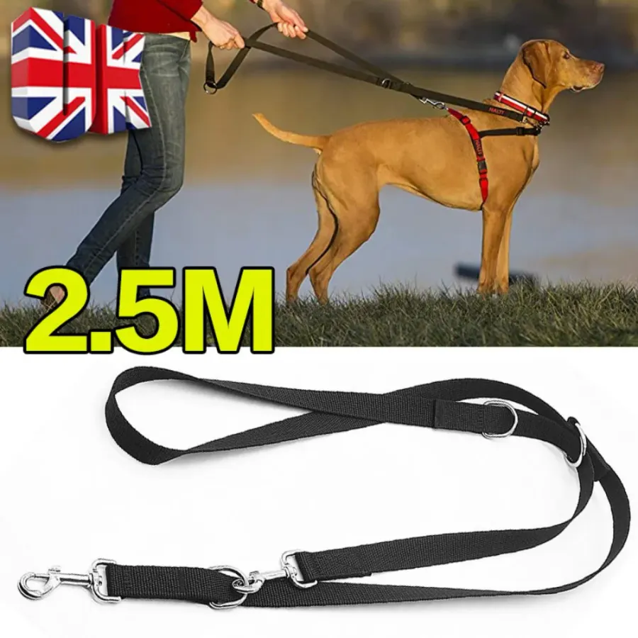 Dog Lead 8ft Adjustable Double ended Control Training Leash-Police Style | Wag & Ride product image 1
