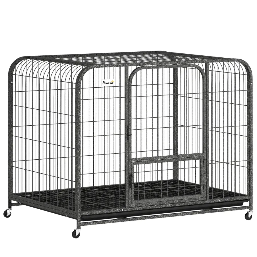 PawHut Heavy Duty Dog Crate,109 x 72 x 85 cm, Large Dog Cage for Small to Large Breeds | Wag & Ride product image 1