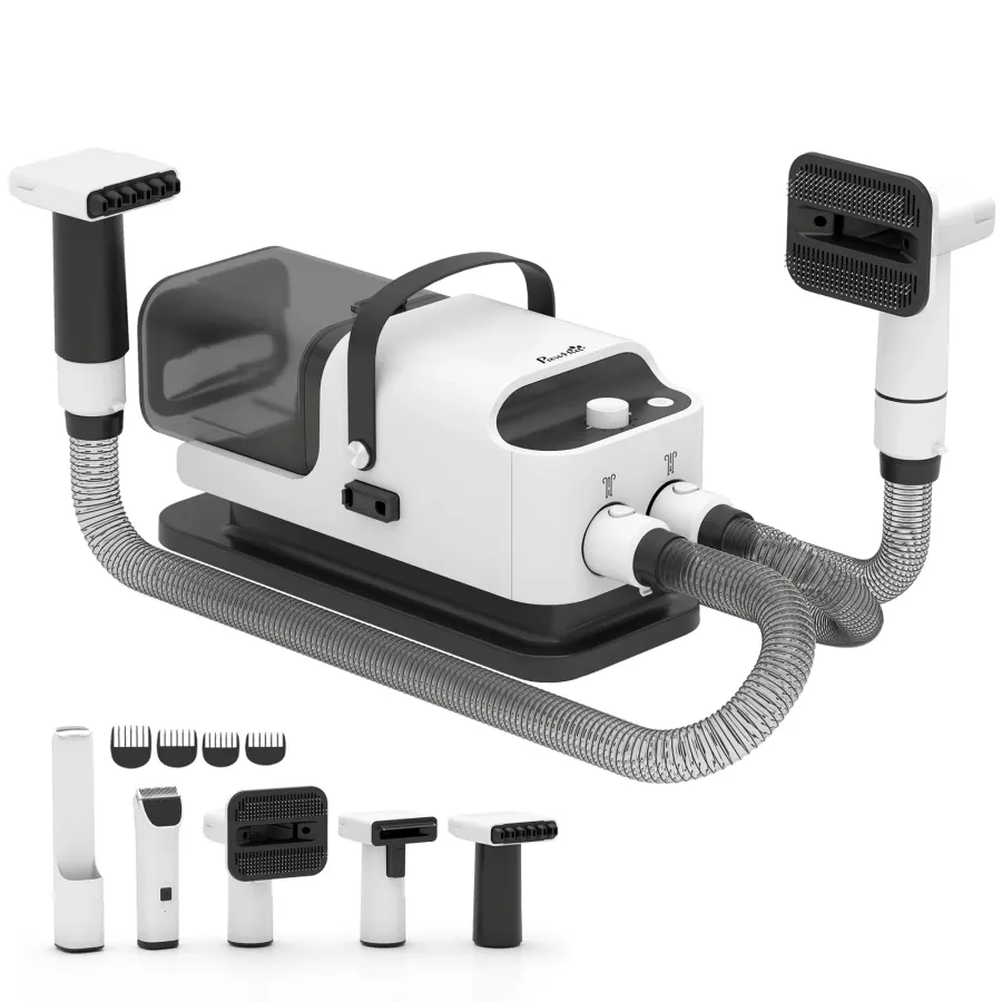 PawHut 5 in 1 Dog Grooming Vacuum & Dryer with Clipper, 1.8L Canister | Wag & Ride product image 1