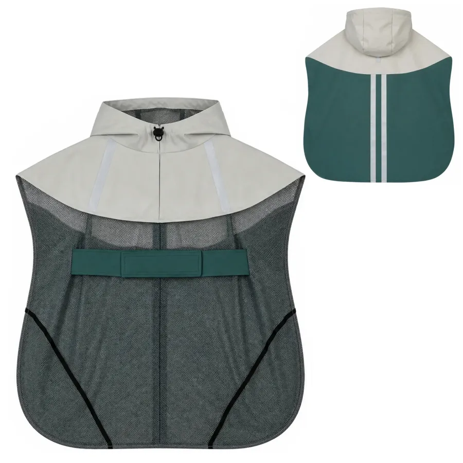 PawHut Dog Raincoat with Hood, Waterproof & Breathable Rain Jacket with Leash Hole | Wag & Ride product image 1