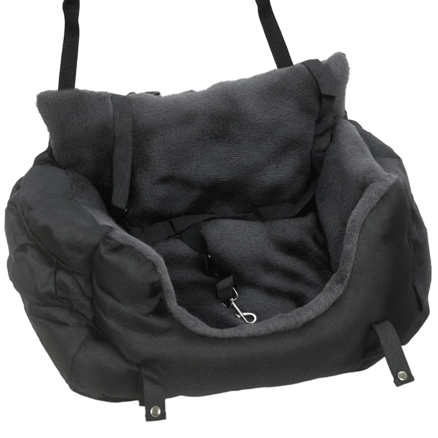 PawHut Dog Car Seat for Small Dogs with Fixed Buckle, Safety Leash, Washable Cover | Wag & Ride product image 1