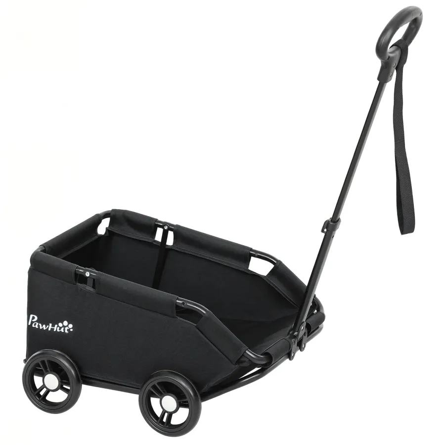 PawHut Pet Wagon Cart, Dog Stroller for Small Dogs and Cats with 4 Wheels, Safety Straps | Wag & Ride product image 1