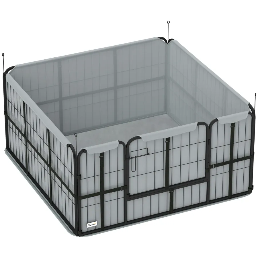 PawHut Steel Dog Whelping Box with Washable Whelping Pad, Wind-Resistant Cloth | Wag & Ride product image 1