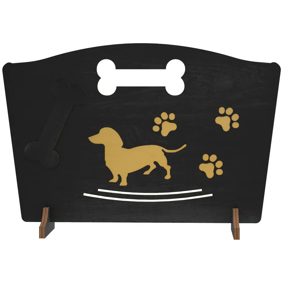 PawHut Wooden Dog Stopper, Dog Barrier with Support Feet, for Stair, Patio, Very Easy Setup | Wag & Ride product image 1