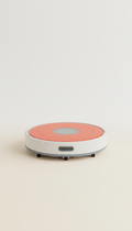 Home Cleaning Robot with Tangerine Accent