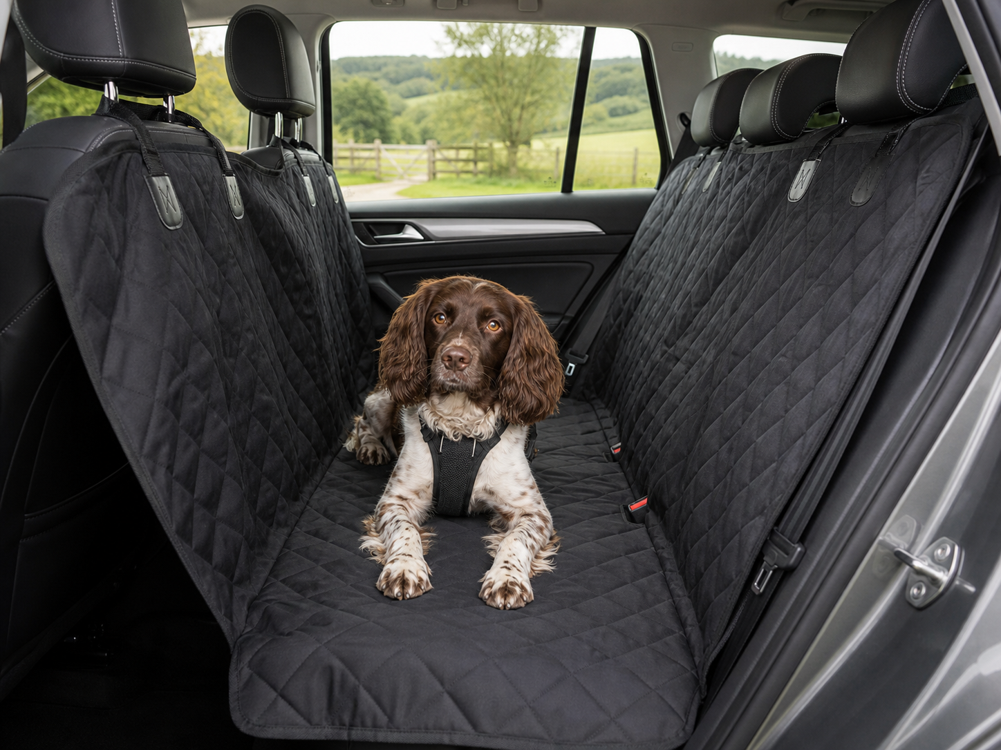 Waterproof Dog Car Seat Cover - Wag & Ride UK dog travel accessory